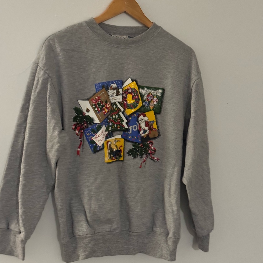 Gray Holiday Graphic Men's Sweater
